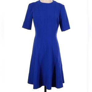 Banana Republic Luxury Quality High End Workwear Professional Blue Fitted Dress